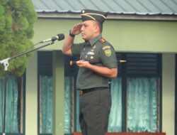 Dandim 0402/OKI Pimpin Upacara Bulanan