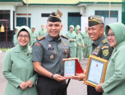 Kodim 0402/OKI-OI Gelar Sertijab Perwira & Pelepasan Pabung