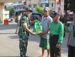 Jelang HUT Ke 78 Kodam II/Sriwijaya, Kodim 0402/OKI Laksanakan Karya Bakti di Pasar Kayuagung