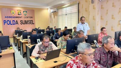 Assesment Centre Polri melalui Biro Sdm Polda Sumsel melaksanakan Assessment Seleksi Terbuka Calon Pejabat Eselon II.a dan II.b dilingkungan Pemprov Sumsel
