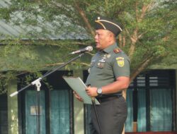 Dandim 0402/OKI Bertindak Sebagai Irup Pada Upacara Bulanan
