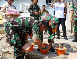 Dandim 0402/OKI Laksanakan Peletakan Batu Pertama Program RTLH