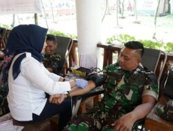 Anggota Kodim 0402/OKI-OI Melaksanakan Donor Darah