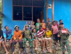 Peduli Kesehatan Warga Perbatasan Papua, Satgas Yonif 131/BRS Berikan Pengobatan Gratis di Kampung Pound