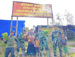 Pengabdian Tanpa Batas, Satgas Yonif 131/Brajasakti Berikan Pelayanan Pangkas Gratis untuk Warga Papua