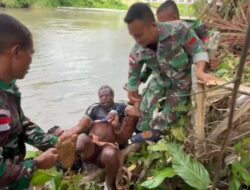 Aksi Heroik Satgas Yonif 131/Braja Sakti Gagalkan Upaya Bunuh Diri Warga di Jembatan Muara Tami Perbatasan Papua