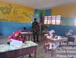 Bangun Kemanunggalan TNI-Rakyat, Babinsa Karas Gelar Komsos Bahas RUU TNI