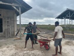 Satgas TMMD Kodim 1803/Fakfak Bantu Bangun Rumah Warga Kurang Mampu di Warisa Mulya