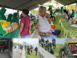 HUT TNI ke-80, Korem 182/JO Adakan Bazar Murah dan Bakti Kesehatan di Papua Barat