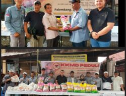 KKMD Peduli Memberikan Bantuan Musibah Kebakaran Kelurahan 3/4 Ulu Kota Palembang