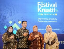 Ketua Dekranasda Hj. Fatimah Toha Turut Hadir Semarakkan Festival Kreatif Sriwijaya dan Launching Wastra Warisan Sumsel