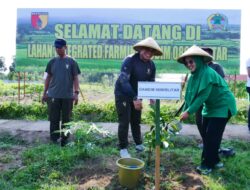 Bakti Sosial dan Senam Bersama, Warnai Acara Tanam Pohon dan Sebar Bibit Nila di Lahan Integrated Farming Kodim 0808 Blitar