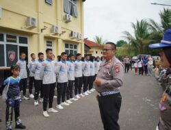 Polres OKI Melepas Peserta Polisi Cilik dan Peserta Patroli Keamanan Sekolah di Palembang