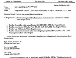 Sambut HUT ke-125, Pemkab Fakfak Gelar Beragam Lomba Meriahkan Kota Pala Fakfak