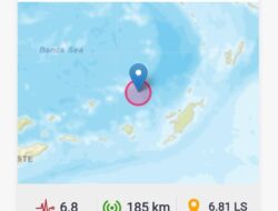 Gempa 6,8 SR Guncang Laut Tanimbar, Getarannya Terasa Hingga Papua Barat