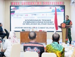 Dandim 0808/Blitar Pimpin Rakor Teknis Pembangunan Koperasi Desa/Kelurahan Merah Putih (KDKMP) di Wilayah Blitar Raya