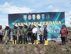 Teknologi Pertanian Masuk OKI, Uji Coba Penanaman Benih Padi Perdana dengan Drone