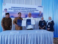 Bupati Banyuasin Tandatangani MoU Dengan Perum Bulog Kenten Palembang