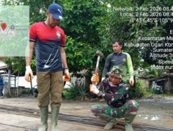 Kodim 0402/OKI Percepat Pembangunan Dua Jembatan Gantung untuk Konektivitas Warga