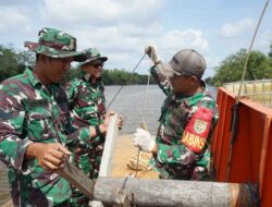 Fokus Tahap Awal Konstruksi, Satgas Kodim 0402/OKI Buat Spiral dan Pensil Tiang Pancang