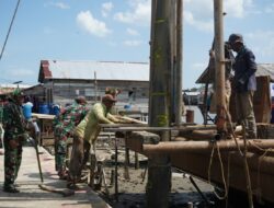 Satgas Pantang Henti, Pondasi Jembatan Gantung Menguat Lewat Pemasangan Tiang Pancang