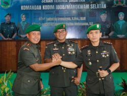 Tongkat Komando Kodim 1808/Manokwari Selatan Resmi Berganti, Danrem 182/JO: Perkuat Sinergi dengan Masyarakat