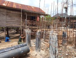 Progres 24 Persen, Kodim 0402/OKI–OI Percepat Pembangunan Jembatan Gantung Sungai Dabuk di Desa Embacang