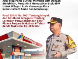 Kapolres Subulussalam AKBP Muhammad Yusuf Imbau Warga Tak Panic Buying BBM: Stok Dipastikan Aman