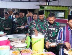 Hangatnya Kebersamaan, Satgas TMMD ke-127 Kodim Blitar Buka Puasa dan Tarawih Bersama Ansor di Desa Krisik