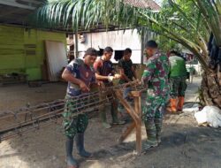 Dandim 0402/OKI-OI: Pembangunan Jembatan Gantung Sungai Dabuk di Desa Embacang Terus Dikebut