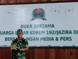 Buka Puasa Bersama, Danrem 182/JO Ajak Media Perkuat Persatuan dan Sebarkan Informasi Akurat