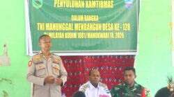 Satgas TMMD Ke-128 Kodim 1801/Manokwari Gelar Penyuluhan Kamtibmas di Kampung Tanah Rubuh