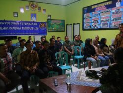 Penyuluhan Peternakan TMMD ke-128 Kodim 0402/OKI, Tingkatkan Pengetahuan dan Kesejahteraan Warga Desa Pematang Kukatani
