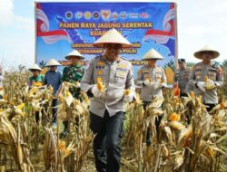 Panen Raya Jagung Serentak, Polres OKI Kirim 15 Ton Hasil Panen ke Bulog Palembang