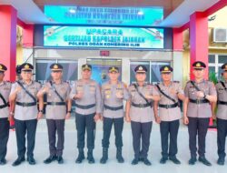 Serah Terima Jabatan Sejumlah Kapolsek Tandai Penyegaran Organisasi di Polres OKI