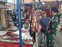 Bahan Pokok di Kedungwaringin Aman? Ini Hasil Pantauan Babinsa di Pasar