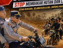 Asap Mengancam, Polsek Air Sugihan Bagikan Masker dan Ingatkan Warga: Jangan Bakar Lahan!