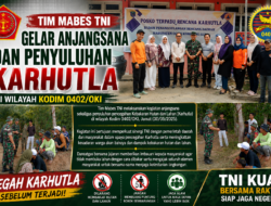Tim Mabes TNI Gelar Anjangsana dan Penyuluhan Karhutla di Wilayah Kodim 0402/OKI