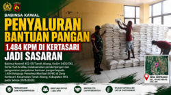 Babinsa Kawal Penyaluran Bantuan Pangan, 1.484 KPM di Kertasari Jadi Sasaran