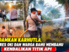 Padamkan Karhutla, Polres OKI dan Warga Bahu Membahu Kendalikan Titik Api