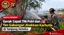 Gerak Cepat TNI-Polri dan Tim Gabungan Jinakkan Karhutla di Tanjung Seteko