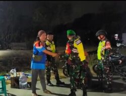 Babinsa Koramil 08 Lemahabang Pimpin Patroli Maung Jelang Masa Tenang Pilkades di Kabupaten Bekasi 