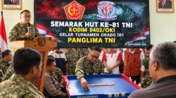 Semarak HUT ke-81 TNI, Kodim 0402/OKI Gelar Turnamen Orado 101 Panglima TNI