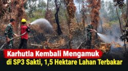 Karhutla Kembali Mengamuk di SP3 Sakti, 1,5 Hektare Lahan Terbakar
