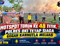 Hotspot Turun ke 48 Titik, Polres OKI Tetap Siaga Cegah Karhutla Meluas