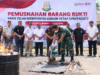 Barang Bukti Perkara Inkracht Dimusnahkan, Dandim 0402/OKI Tegaskan Sinergi Penegakan Hukum