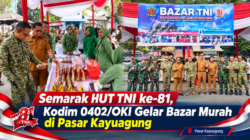 Semarak HUT TNI ke-81, Kodim 0402/OKI Gelar Bazar Murah di Pasar Kayuagung
