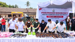 34 Perkara Narkotika hingga 6 Senjata Api, Kejari OKI Musnahkan Barang Bukti Inkracht