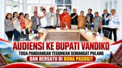 Audiensi ke Bupati Vandiko, Toga Pandiangan Teguhkan Semangat Pulang dan Bersatu di Bona Pasogit