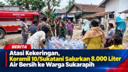 Atasi Kekeringan, Koramil 10/Sukatani Salurkan 8.000 Liter Air Bersih ke Warga Sukarapih
